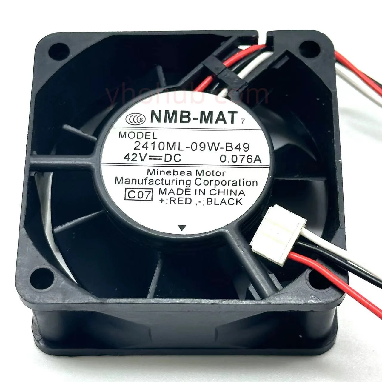 NMB-MAT 2410ML-09W-B49 C07 DC 42V 0.076A 60x60x25mm Server Cooling Fan