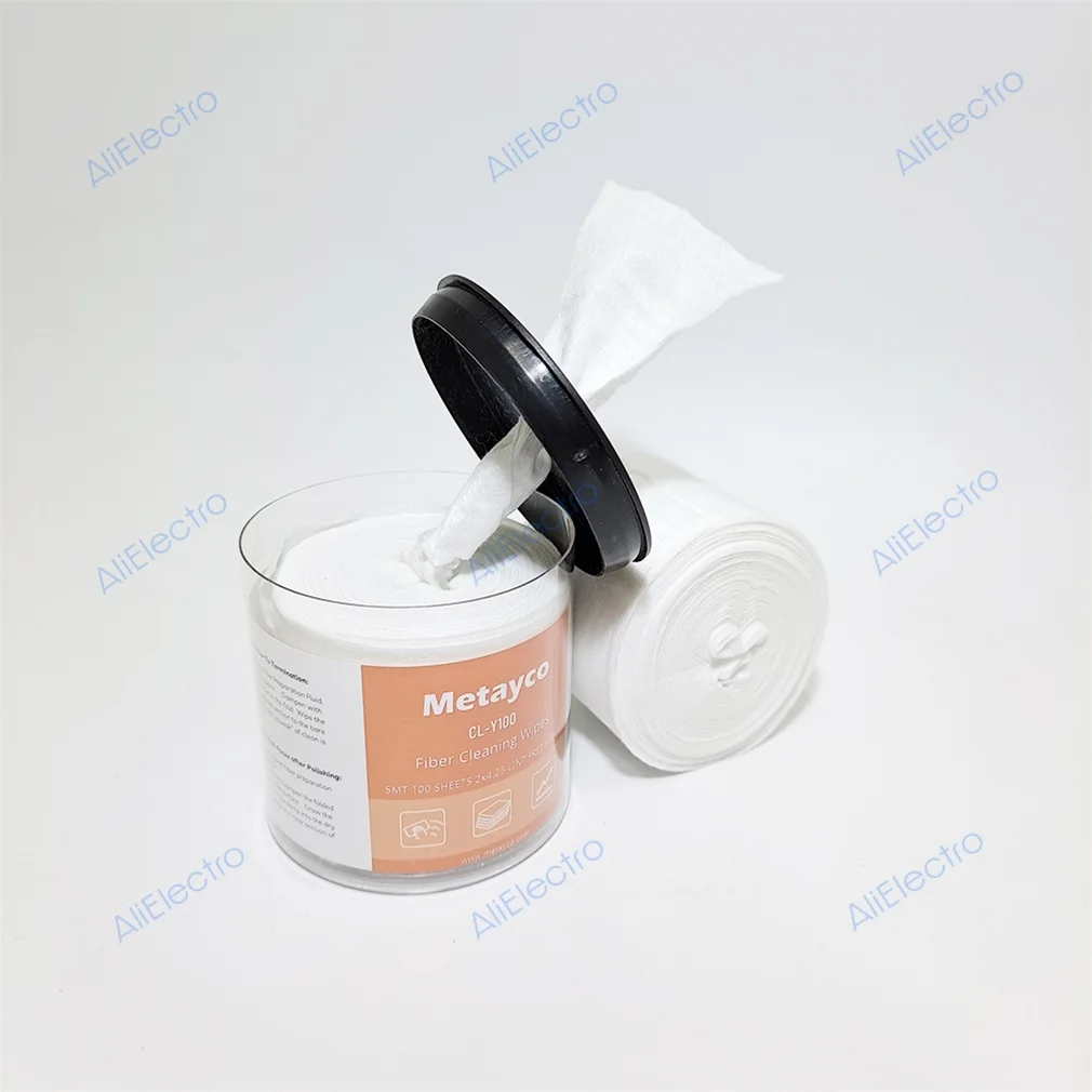 Metayco CL-Y100 Fiber Cleaning Wipes Platform Dustfree Paper Fiber Optic Low-lint Wipes FTTH Tools Optical Fiber Cleaner