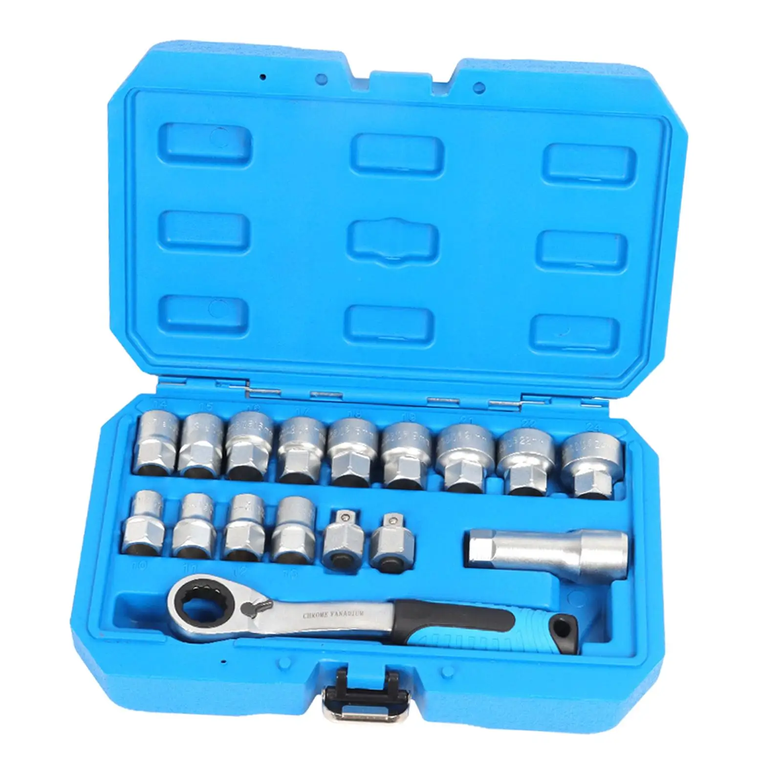 Ratchet Wrenches Complete Set with Socket Adapter Wrench for Automotive Mechanical Tools Bike and Home Garage Tool Kit