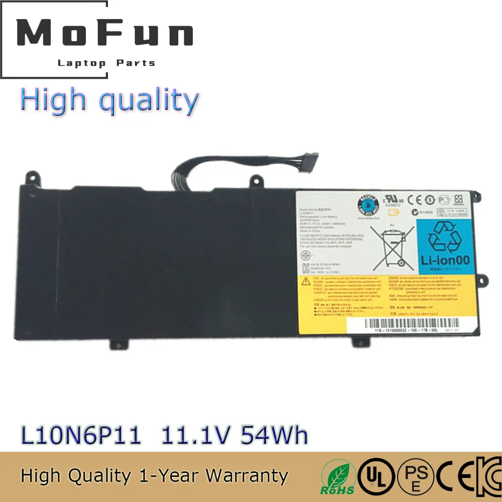 

High quality L10N6P11 11.1V 54Wh Laptop Battery for Lenovo IdeaPad U400 U470 Series