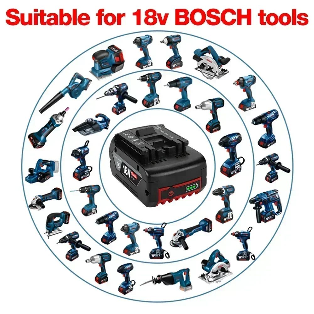 18V 10Ah Oplaadbare Li-Ion Batterij Voor Bosch 18V Power Tool Backup 10000mAh Draagbare Vervanging voor BOSCH 18V batterij BAT609