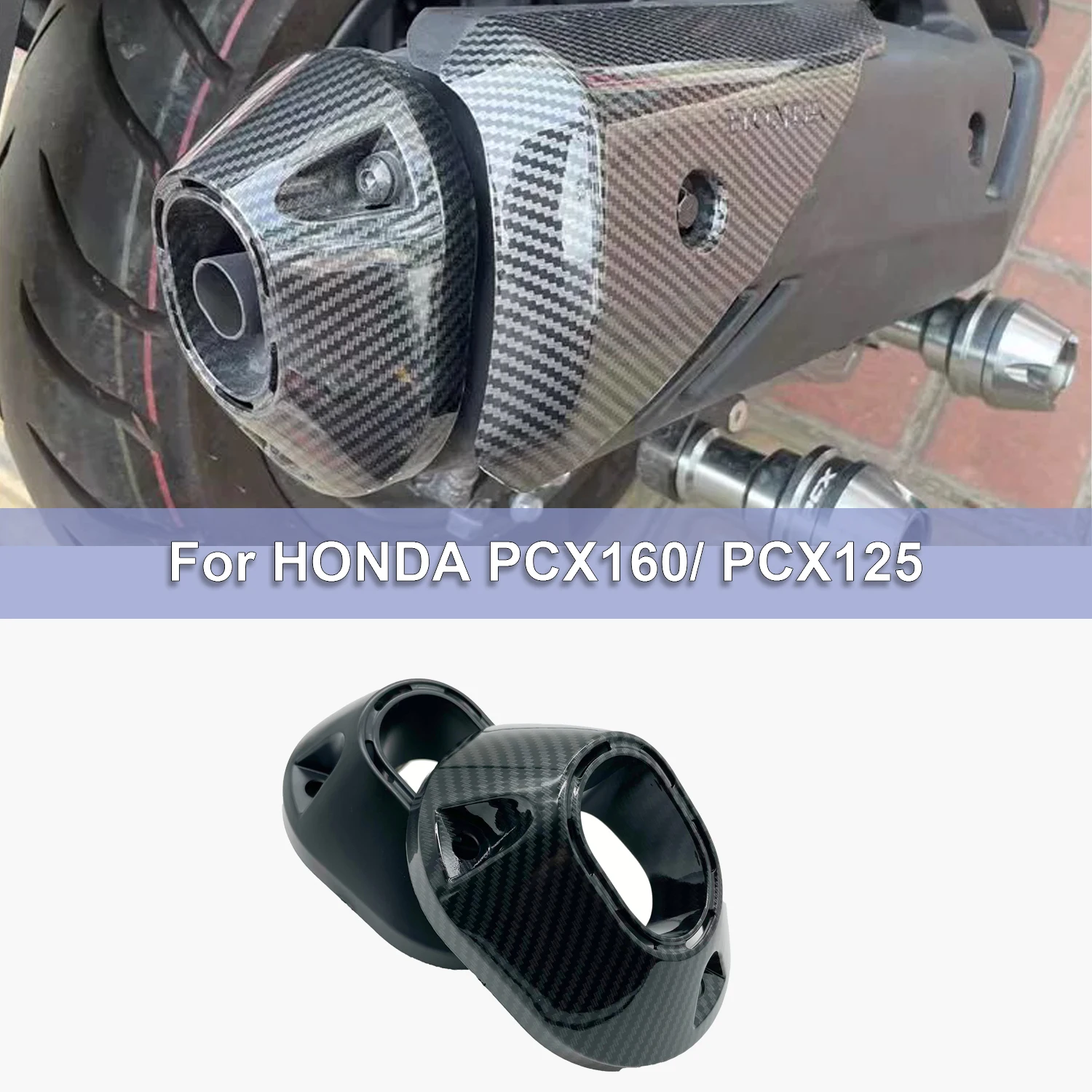 

For HONDA PCX160 Exhaust Tail Cover PCX160 Accessories PCX125 Accessories pcx160 2021-2023 Motorcycle Accessories