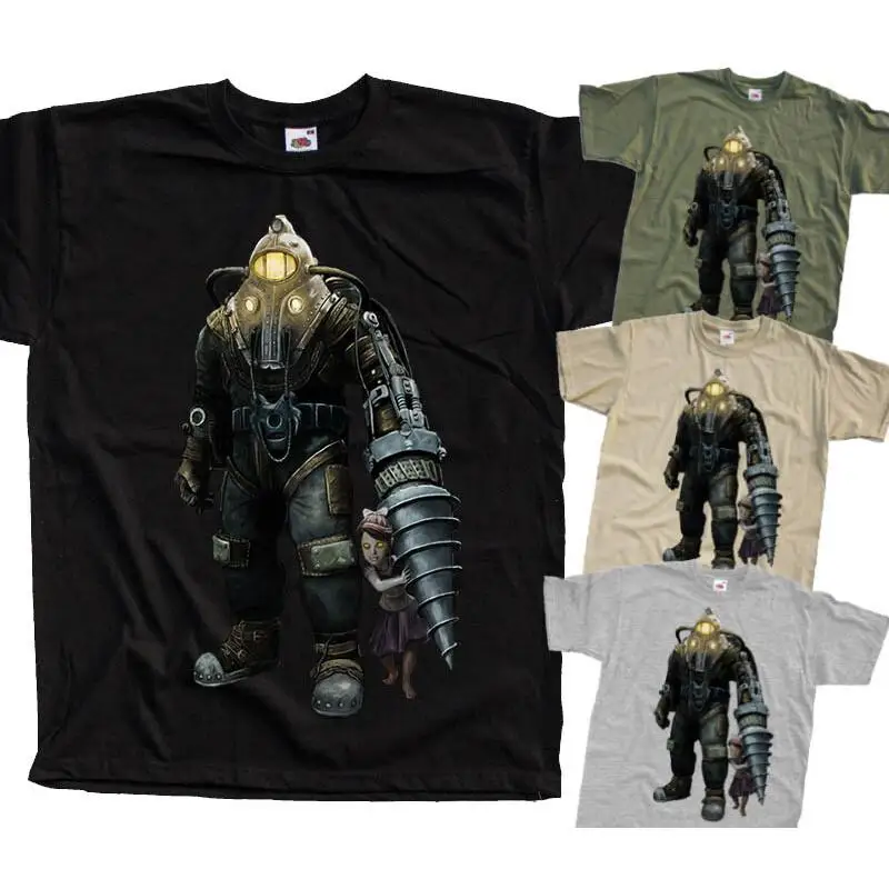 BioShock: Big Daddy, JUEGO DE COMPUTADOR, camiseta (BLANCO, NEGRO) Todos los tamaños S-5XL