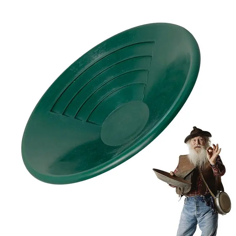 260mm Gold Panning Pan ABS Gold Sifting Classifier Washing Sieve Tray Accessory Green Gold Pan Gold Panning Tool Gold Classifier