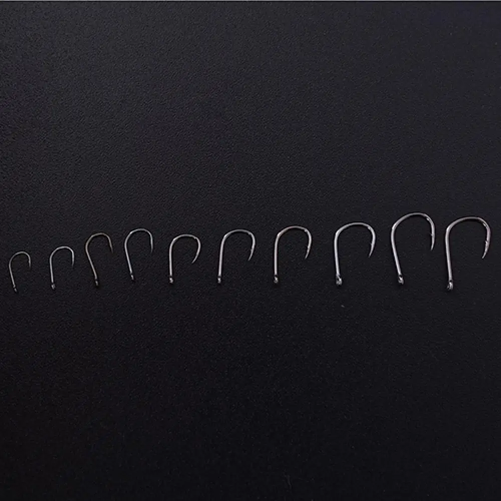 Sharpened Fishhook Bait Hook 1000 Pcs 10 Sizes Fishing Fish Tackle Jig with Box