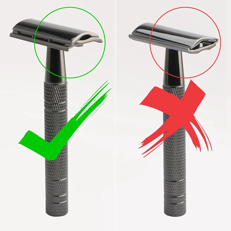 Cuchillas de afeitar de seguridad reutilizables reemplazables duraderas con hoja de doble cara de acero inoxidable