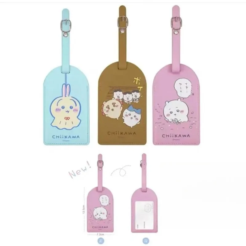 Chiikawaed Cute Creative Travel Boarding Pass Style Luggage Tag Suitcase ID Name Label Anti-lost Baggage Tag Decorative Travel