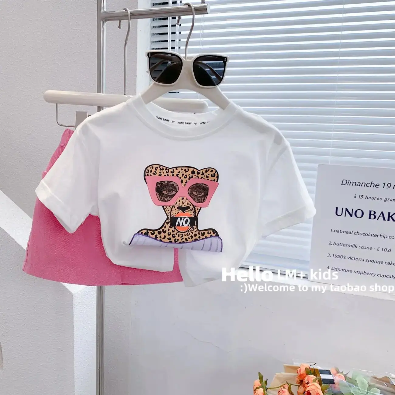 Summer Girls Baby Clothes Set New Girls Round Neck Cartoon Short Sleeve T-shirt skirt 2PCS Casual Children\'s Short Skirt Set