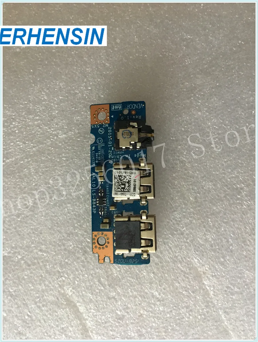 Placa de Audio para DELL Inspiron 15 5000 Series 5558 5758, conector USB 010R81 LS-B843P