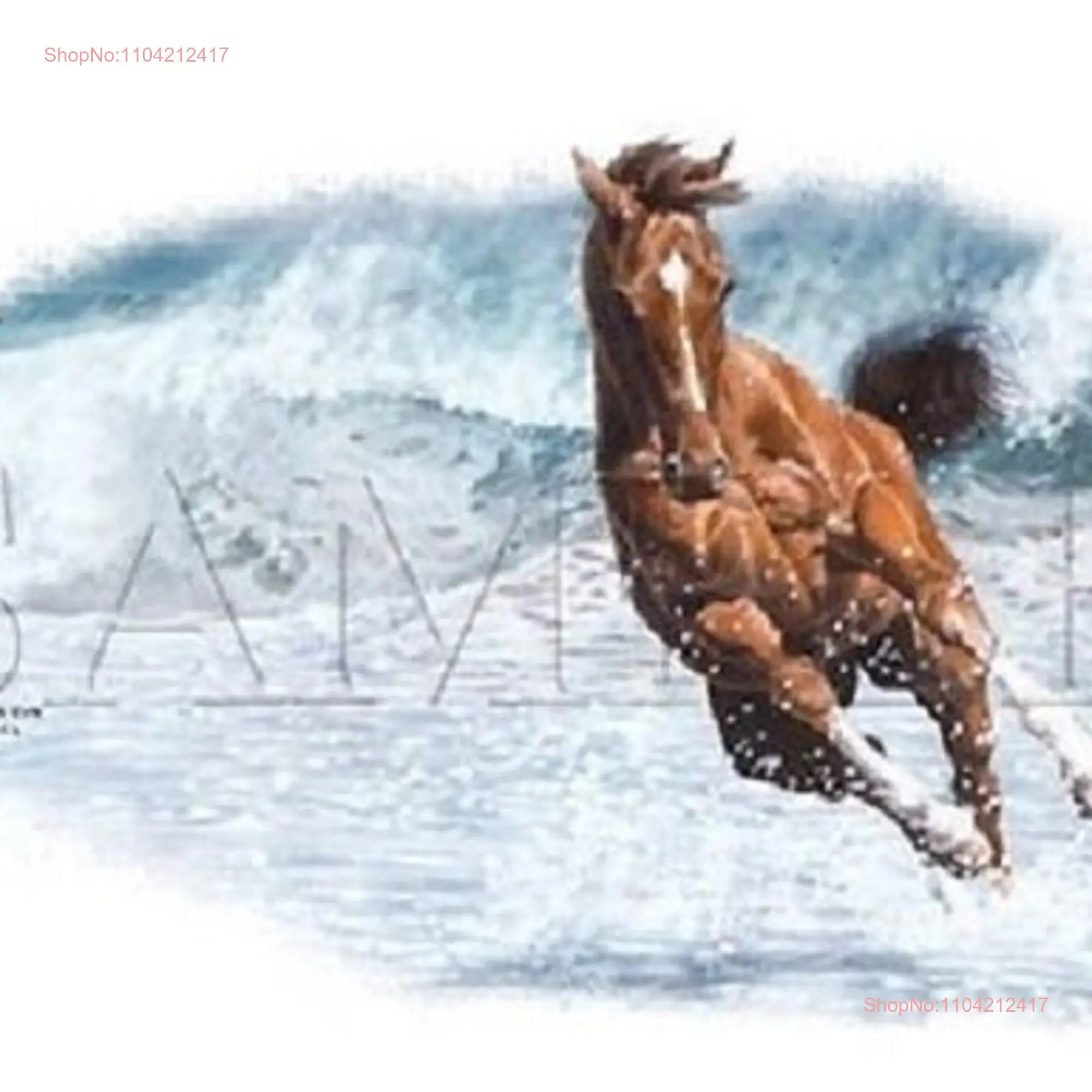 Horse T Shirt Wave Race Horses SweaT Available On Request 241f long or short sleeves