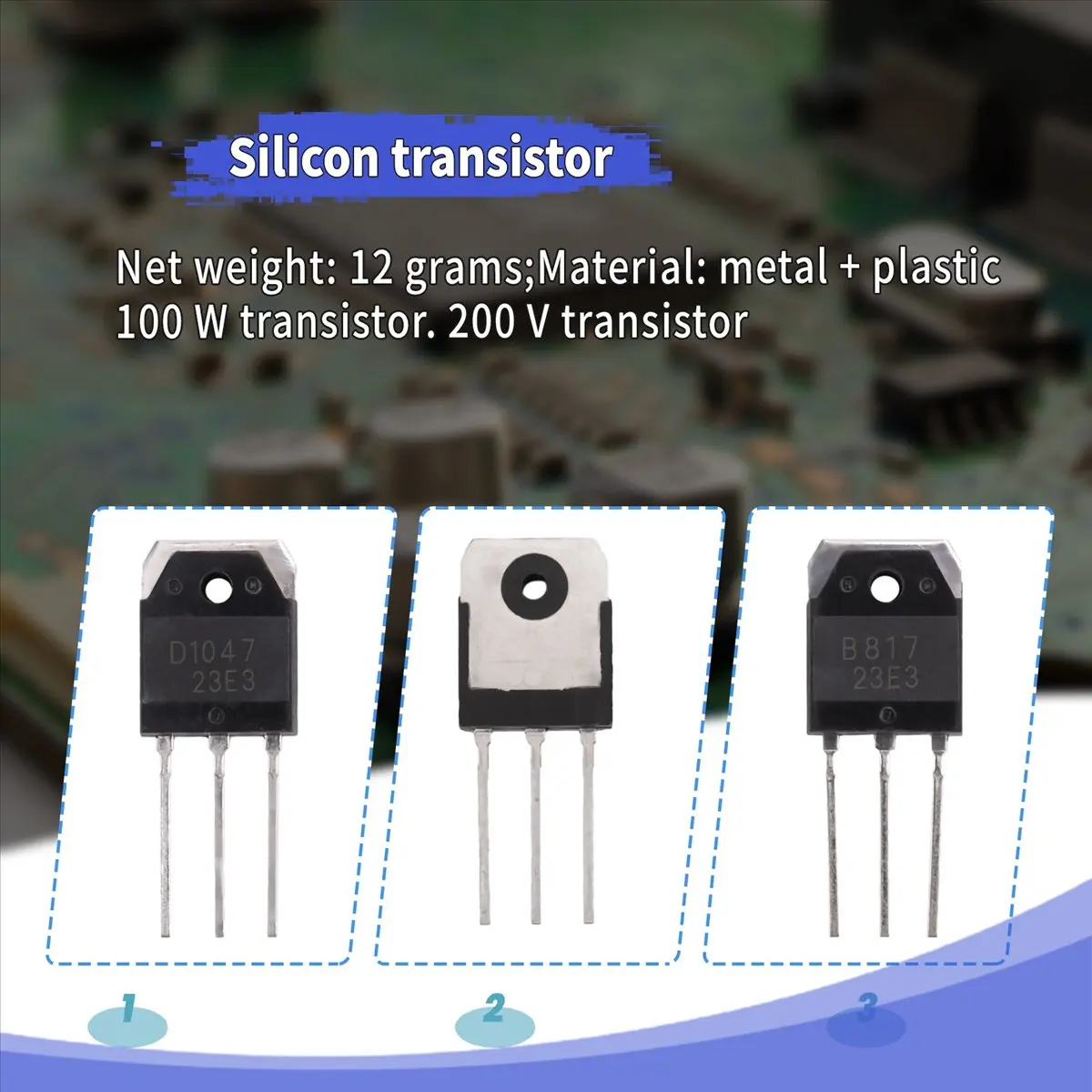 A10I 2 silicon transistor - D 1047 + B 817, 200 V, 12 A