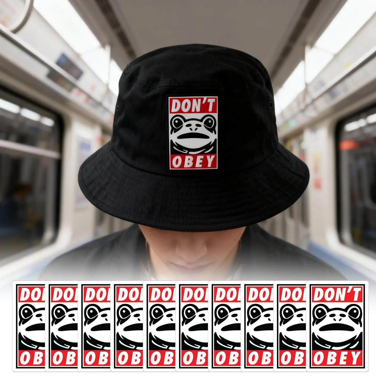 لا تفعل ضفدع بورتلاند يتحدى الضفدع ملصق الاحتفال ديكور الحفلات 10 أوراق روح الدعابة نمط الضفدع ملصقات الكمبيوتر المحمول #5