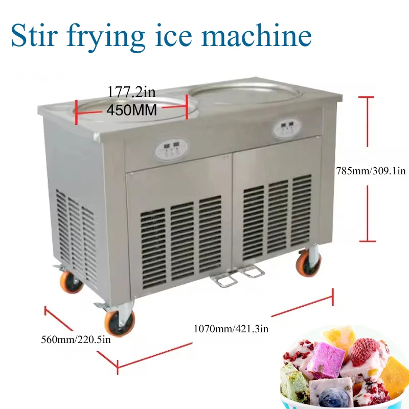 

Countertop Frying Ice Cream Roll Machine Square Electric Stir Fry Ice Cream Maker Fried Yogurt Machine