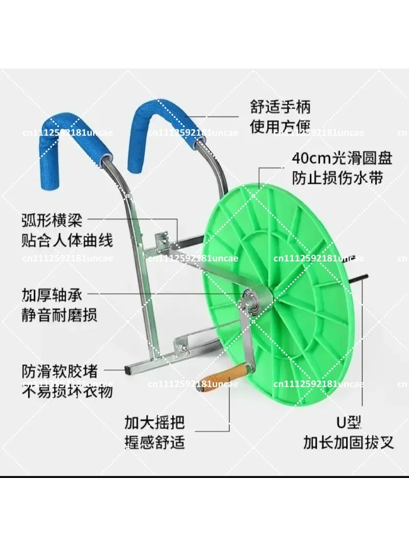 Heavy Duty Hand Crank Watering Reel with Drip Irrigation Hose for Garden Lawn