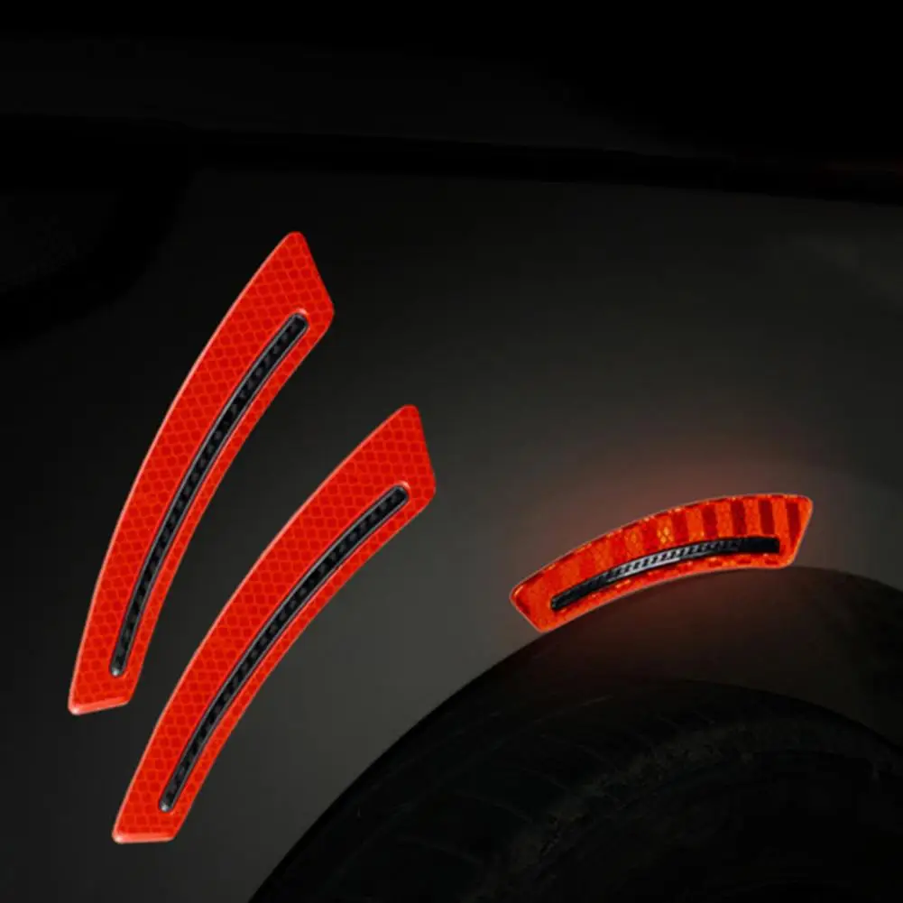 2Pcs Practical Eye-catching High Brightness Car Fender Protector Wheel Arch Mouldings Sticker Automobile Accessories