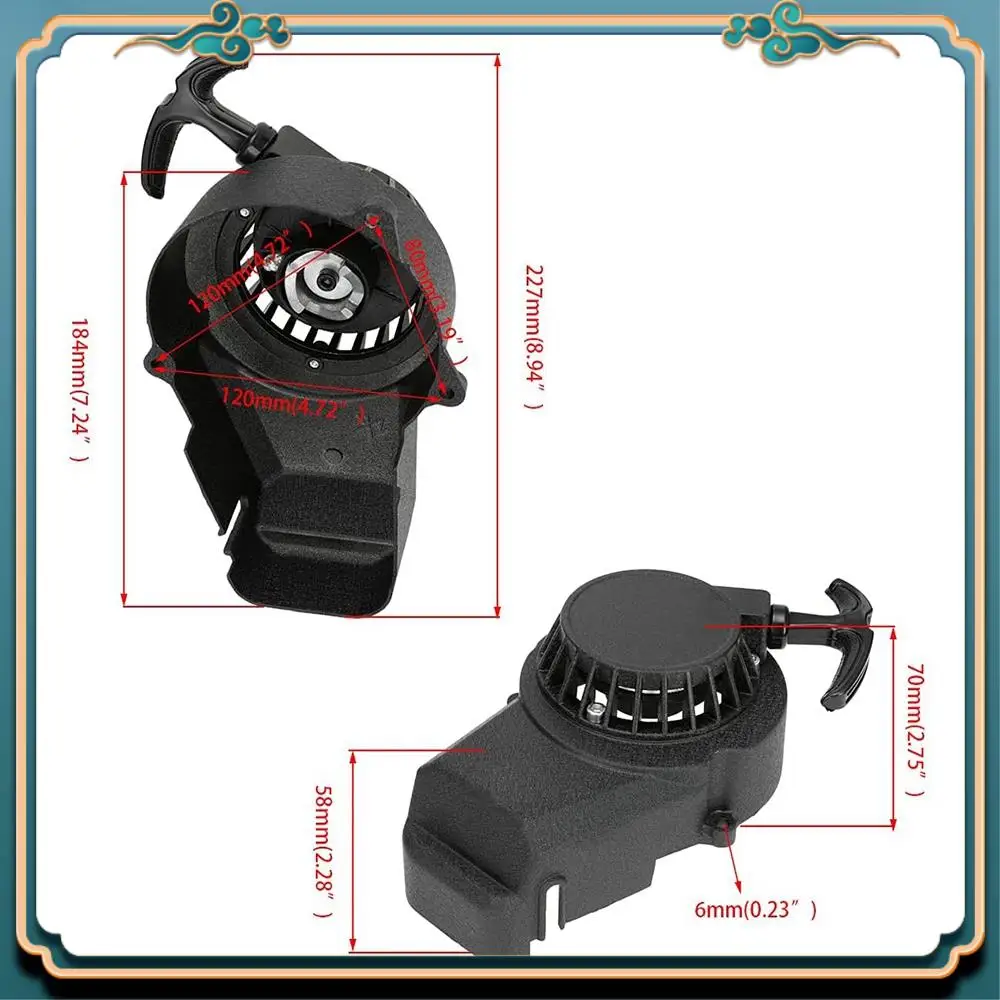 

Latest Motorcycle Recoil Starter Pull Starter Kit For 2 Stroke Engine 47Cc 49Cc Mototec SSR Taotao ATV Mini Pocket Bike Kart