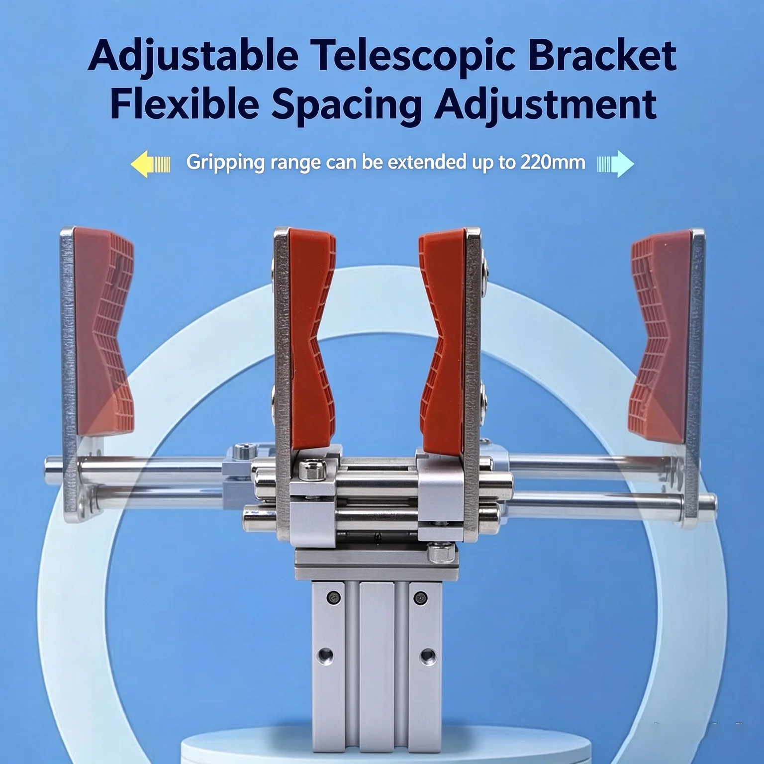 Adjustable Telescopic Bracket for Manipulator Finger Cylinder Gripper, 16D Parallel Gripper Widened Holding Fixture Accessories
