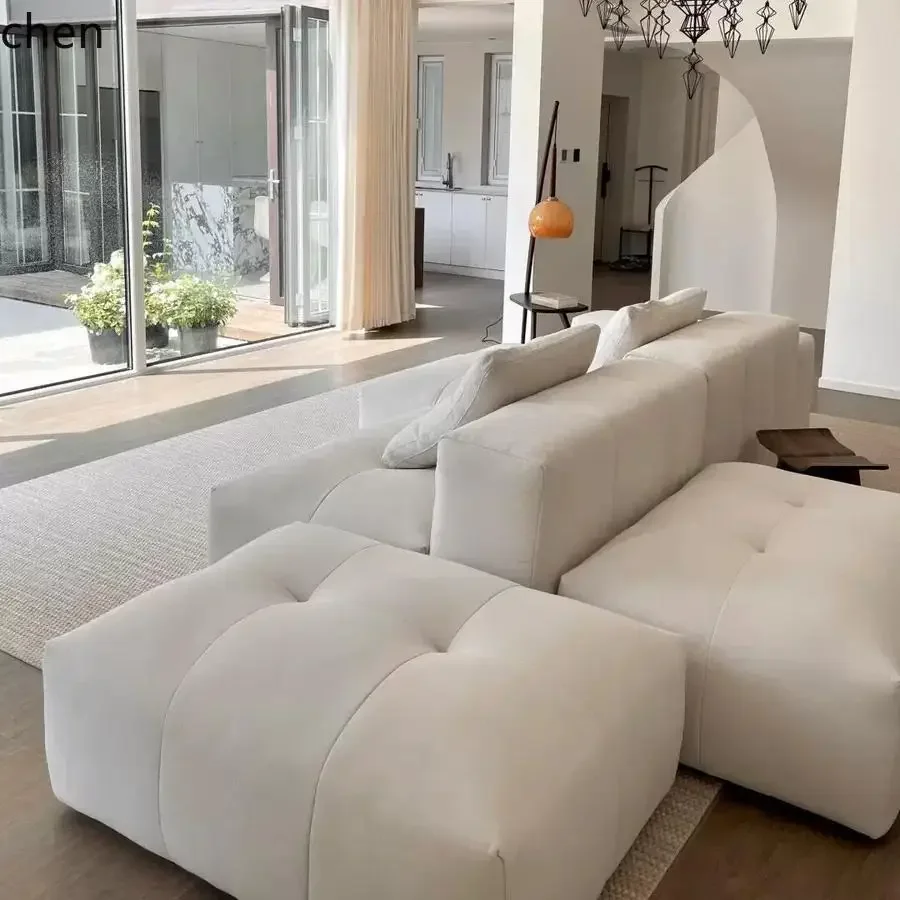 DSAlarge flat horizontal hall living room back-to-back combination bag wall double-sided sofa decoration home