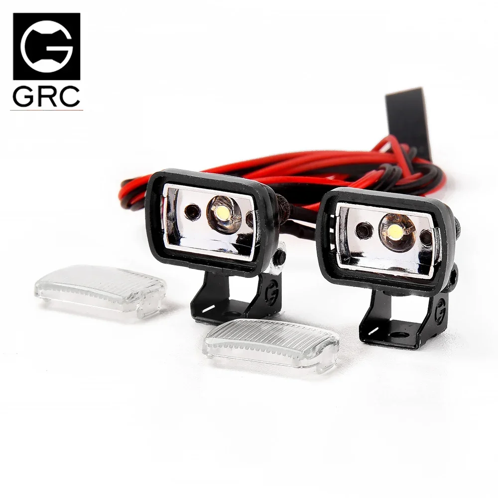 GRC 15mm Square Led Lights Spotlight Searchlight Taillight for 1/10 RC Car TRX4 Defender Bronco TRX6 Axial SCX10 D90 D110 G157NW