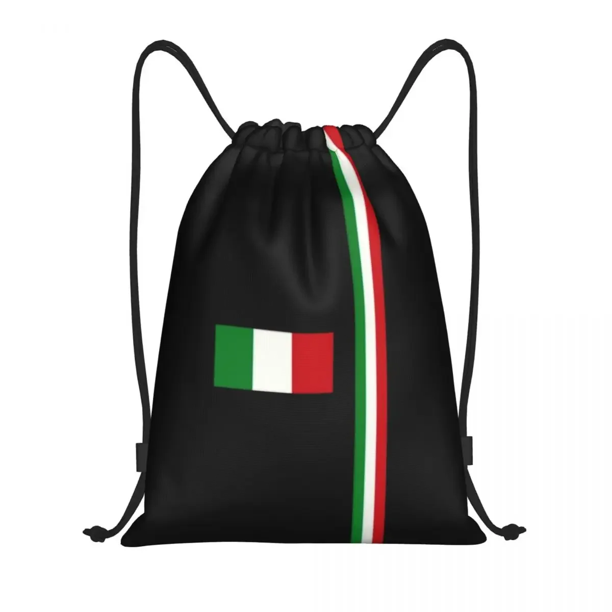 Mochila personalizada con cordón y bandera de Italia para hombre y mujer, bolsa deportiva para gimnasio, saco de compras del orgullo italiano