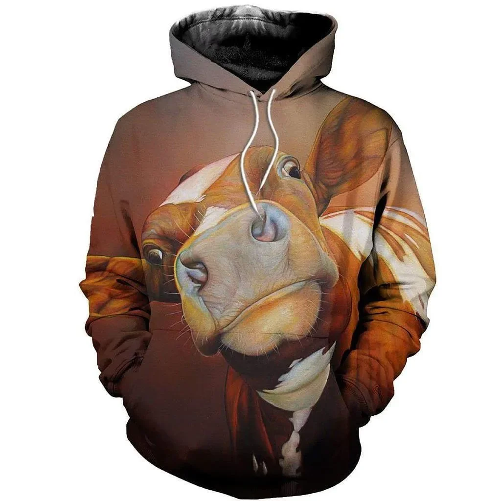 

Fashion 3D All Over Printed Face Cow Hoodie Sweatshirt Men Women Harajuku Casual Hoodies Tops C-5115