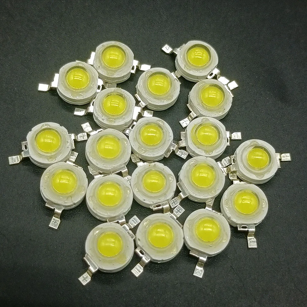 

10pcs 12V 3W Bulbs High Power LED Lamp Diodes Full Watt White Warm White for Blubs Spotlight Downlight Chip
