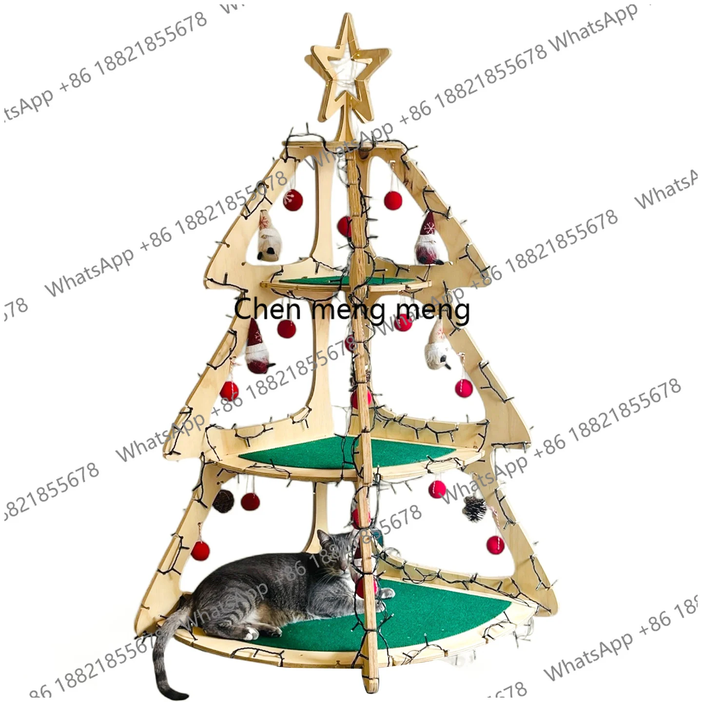 Christmas tree cat climbing frame special pet store cat frame with ambient light accessories cat nest integrated