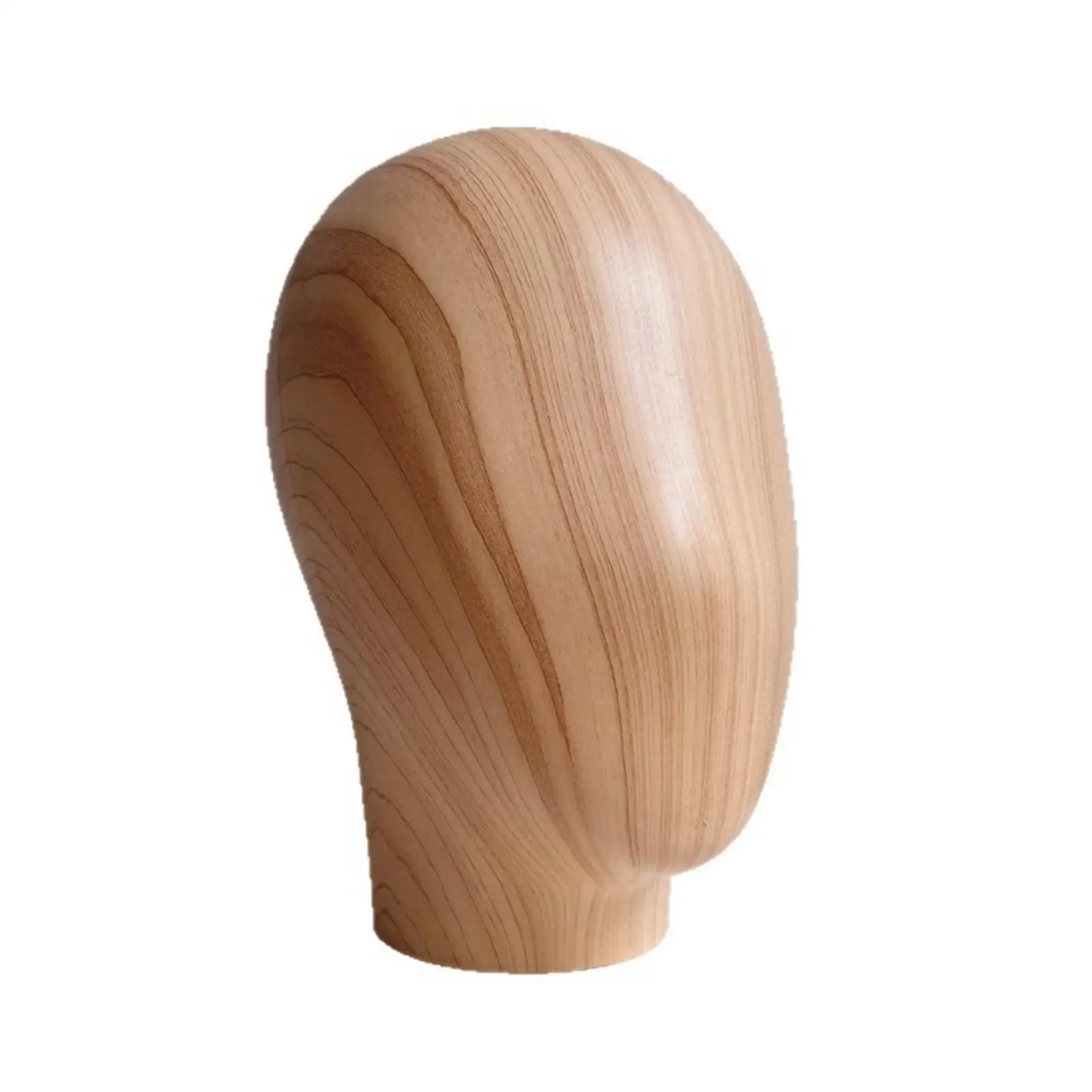 Mannequin Head with Wood-Grain Finish Lightweight Hat Display Stand