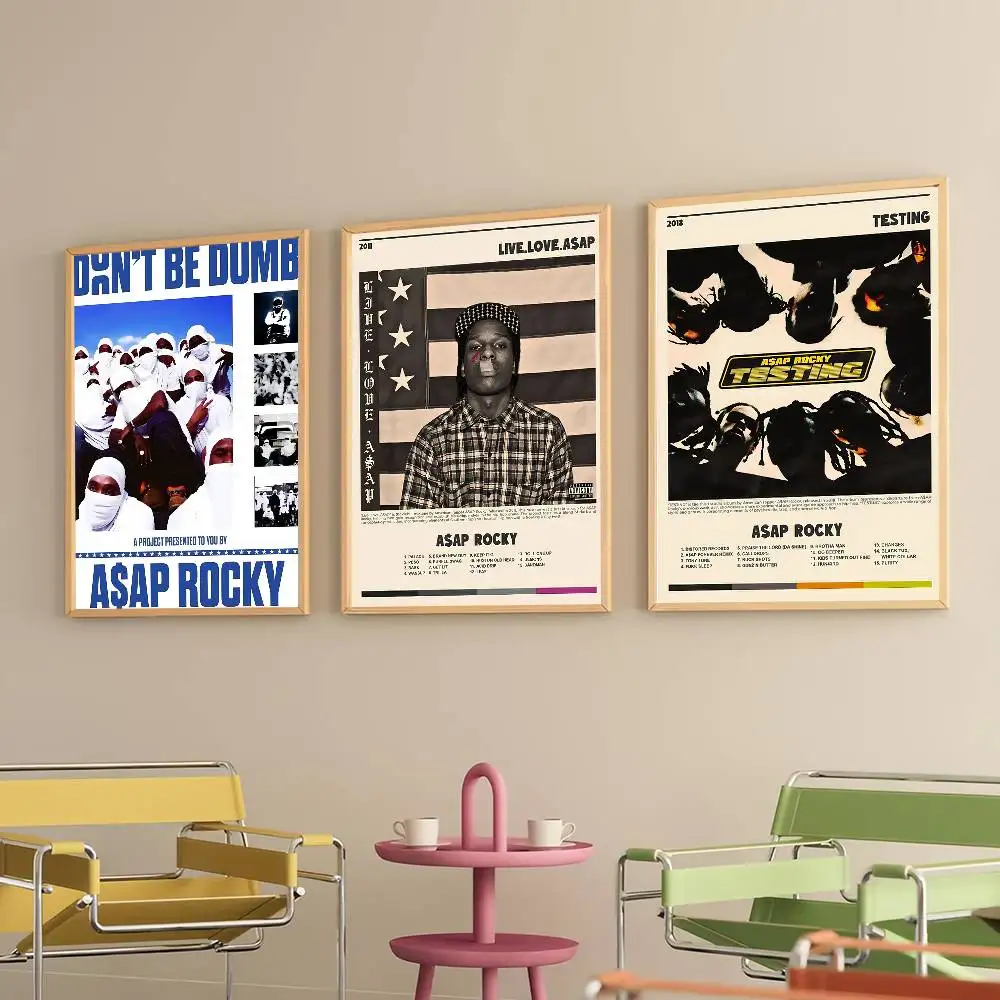 مغني الراب A-Asap R-Rocky-S لا تكون البكم المشارك لوحات ذاتية اللصق يطبع غرفة نوم المنزل غرفة المعيشة ديكور هدية عتيقة