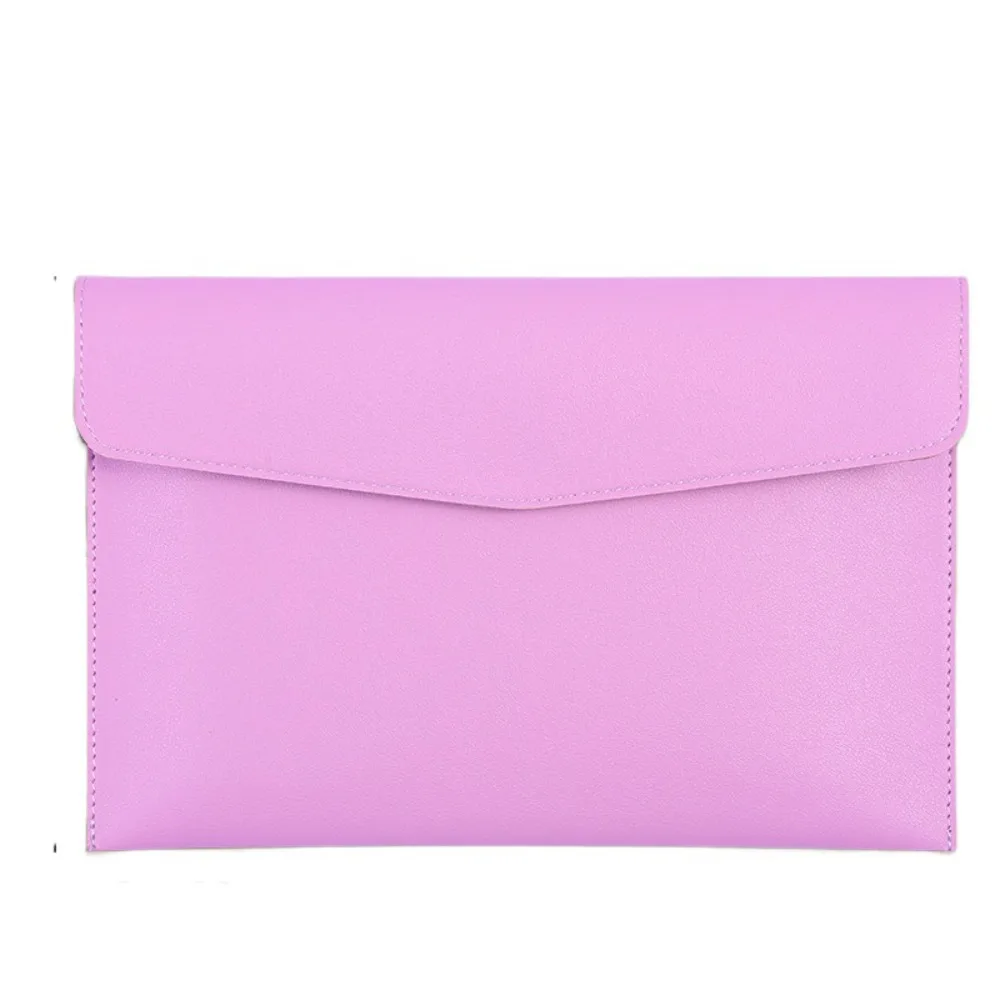 

School Office Supplies Leather Leather Document Pouch Large Capacity A4 A5 Leather File Folder Briefcase