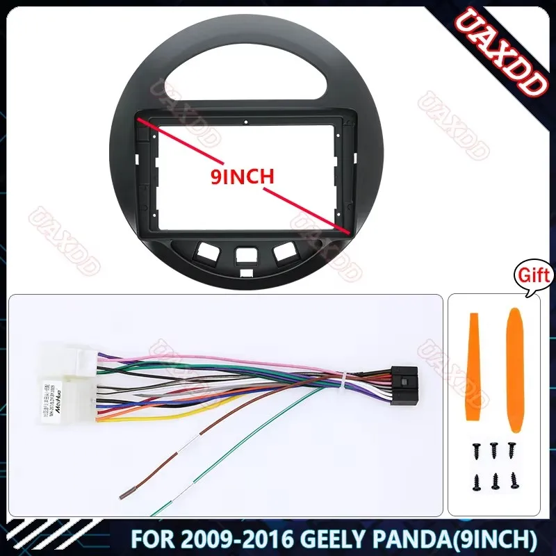 FOR 2009-2016 GEELY PANDA 9INCH Car Radio Android Stereo audio screen multimedia video player navigation cables Harness frame