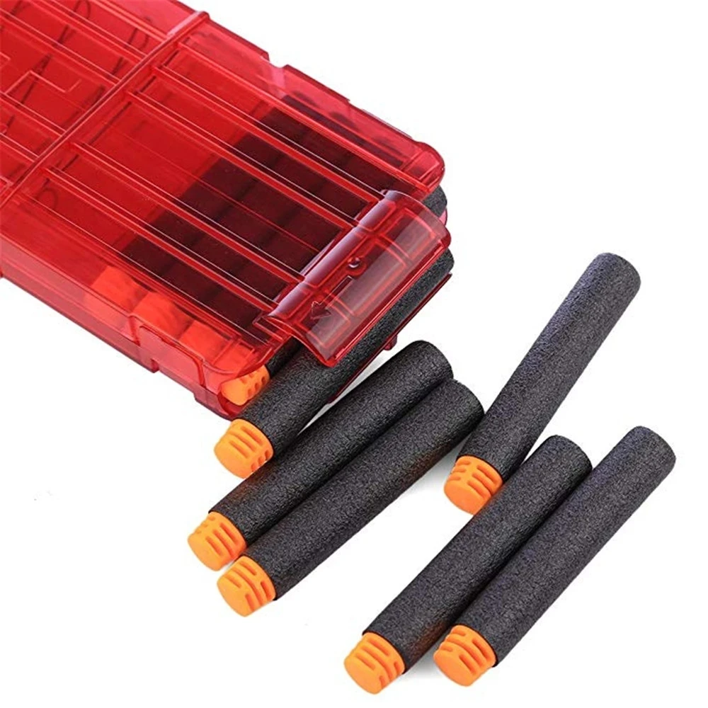 100pcs Black Soft EVA Toy Gun Bullets 7.2cm*1.3cm Refill Darts For Nerf Series Blasters Xmas Kid Children Gift (New Arrival)