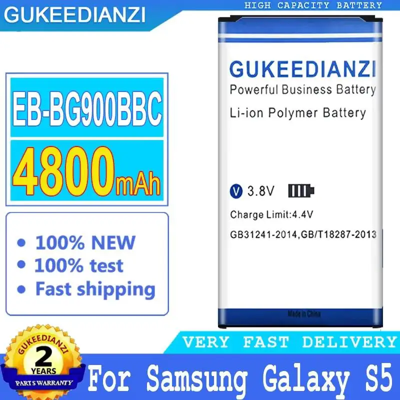 

Mobile Phone Battery EB-BG900BBC 4800mAh For Samsung Galaxy S5 G900 G900S G900I G900F G900H i9600 G870 G870A