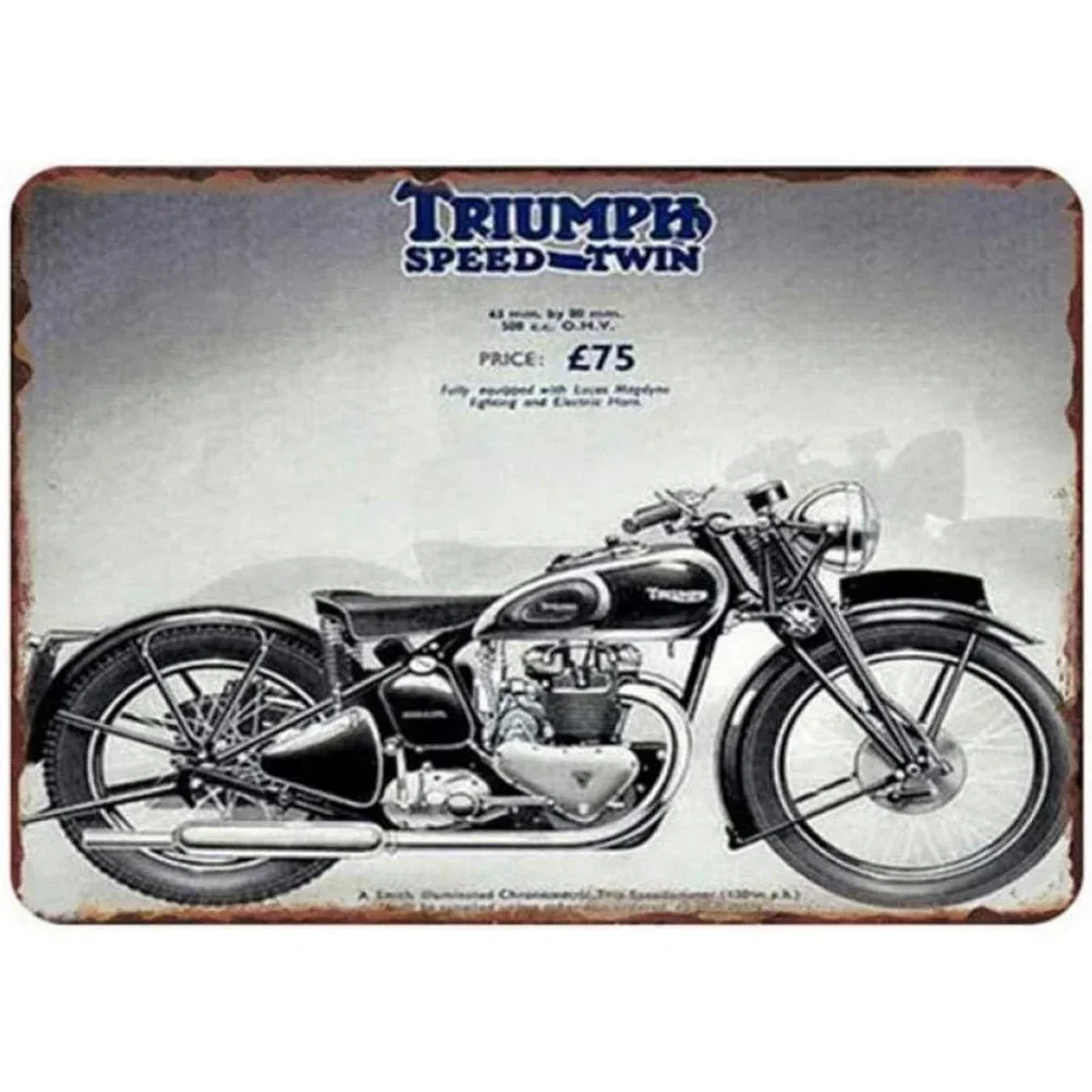 Vintage Motorcycle Metal Tin Signs Legends Never Die Indian BSA Gold Star Triumph IWall Decor for Home Bars Garage Cafe Clubs