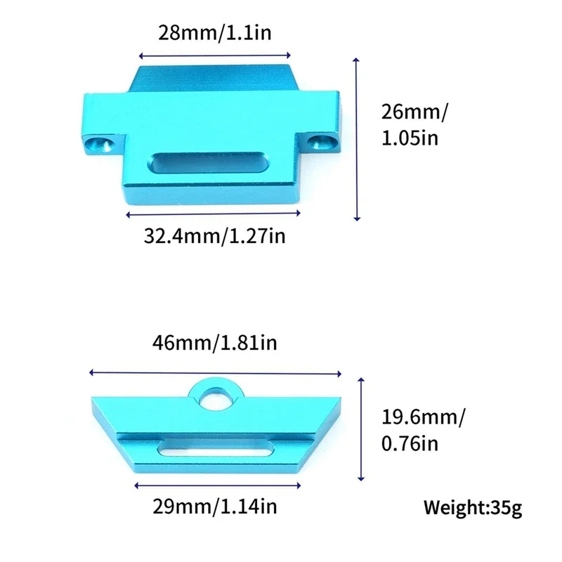 Set di supporti per batteria alti in metallo 3S 4S per parti di aggiornamento per auto RC 1/10 Traxxas Slash 2WD