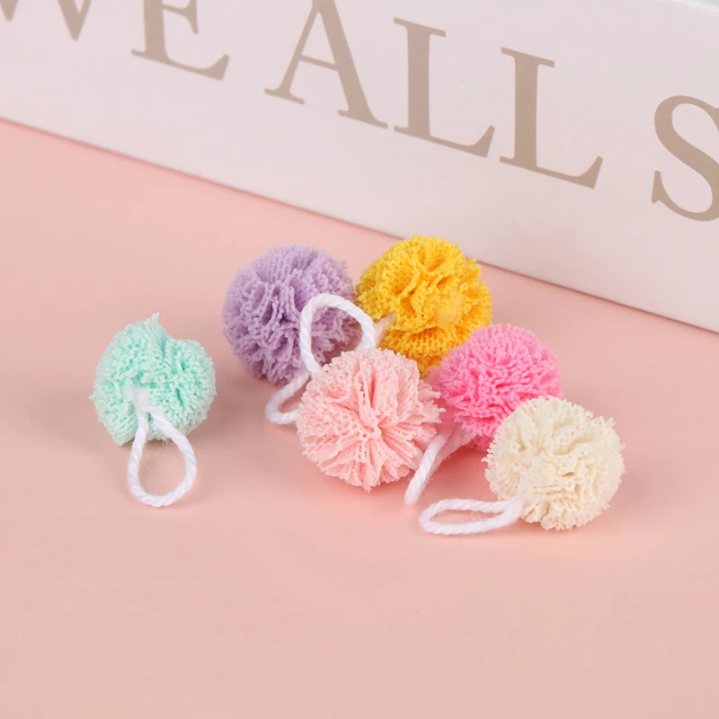 3Pcs Dollhouse Miniature Bath Ball Bathroom Toiletries Bath Sponge Modle Toys Furniture DIY Doll House Decor Accessories