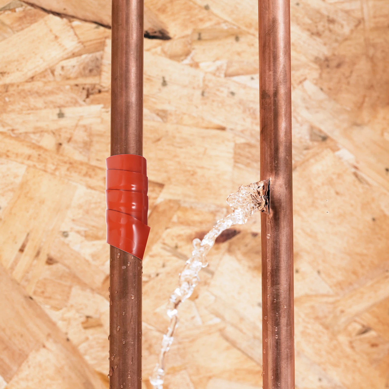 

Waterproof Tape Sealing Pipe Leak Red Duct Silicone Rubber Plumber to Stop Leaks