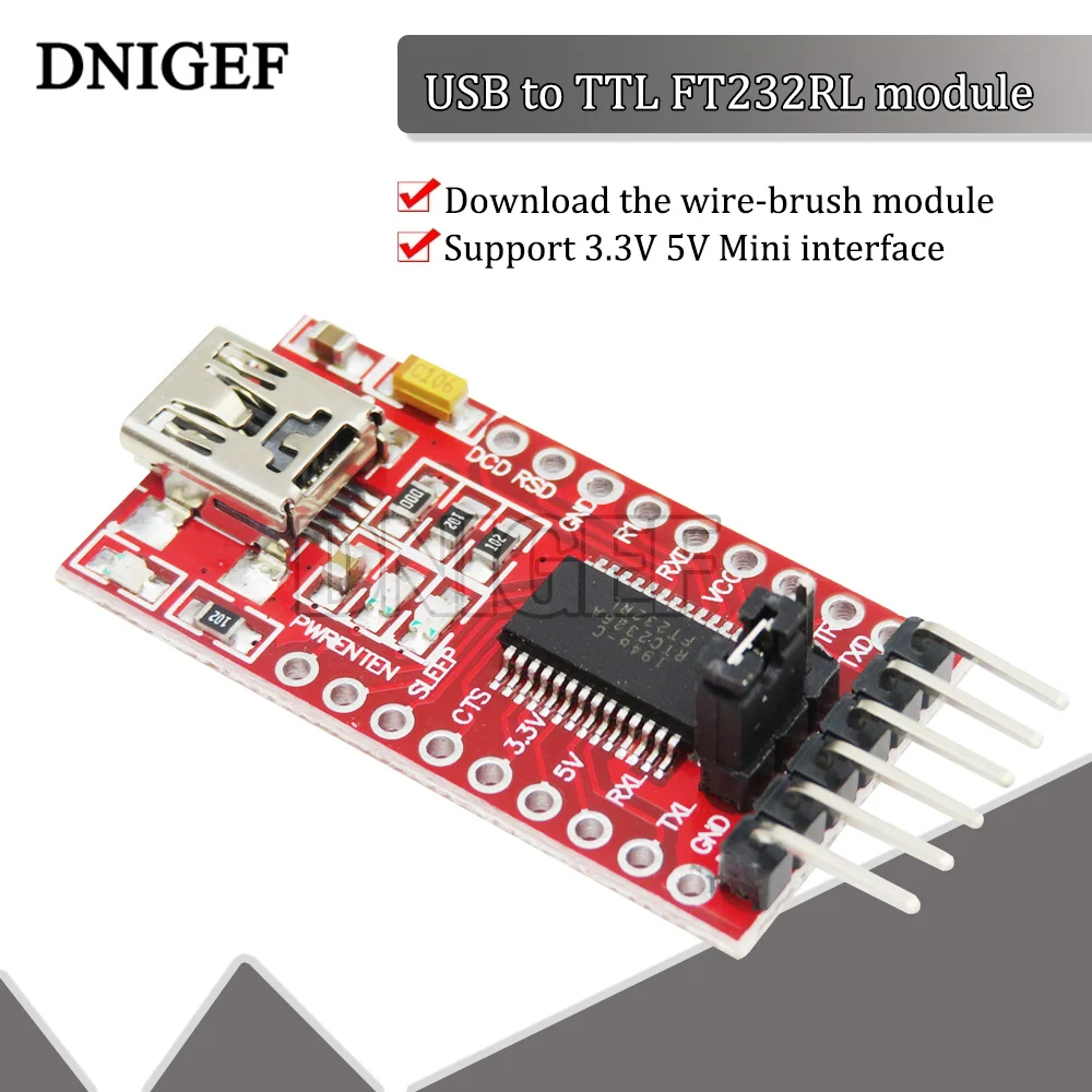 10PCS FTDI FT232RL USB zu TTL Seriell Konverter Adapter Modul 5V und 3,3V Für Arduino
