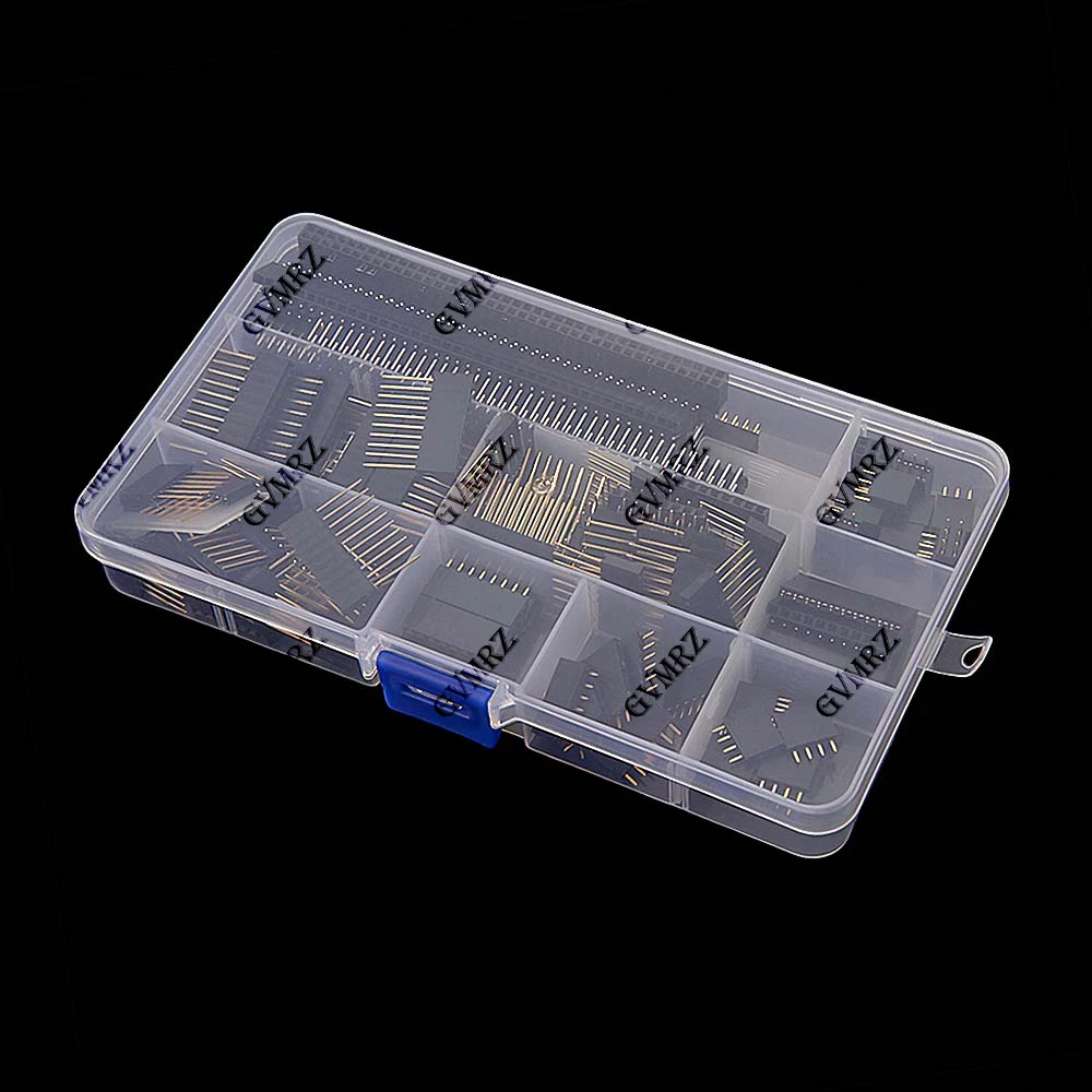 122pcs/Box 2.54mm Single Dual Row Pin Socket Male Female Header Connector 40P PCB Board Combination Kit  Male Female 40P