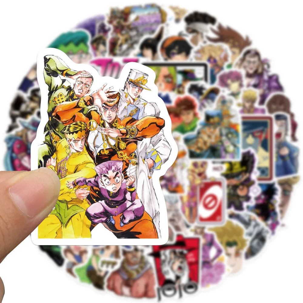 50pcs Anime JoJos Bizarre Adventure Stickers Cartoon Decals for DIY Guitar Suitcase Skateboard Laptop Phone Decals Stickers image 5
