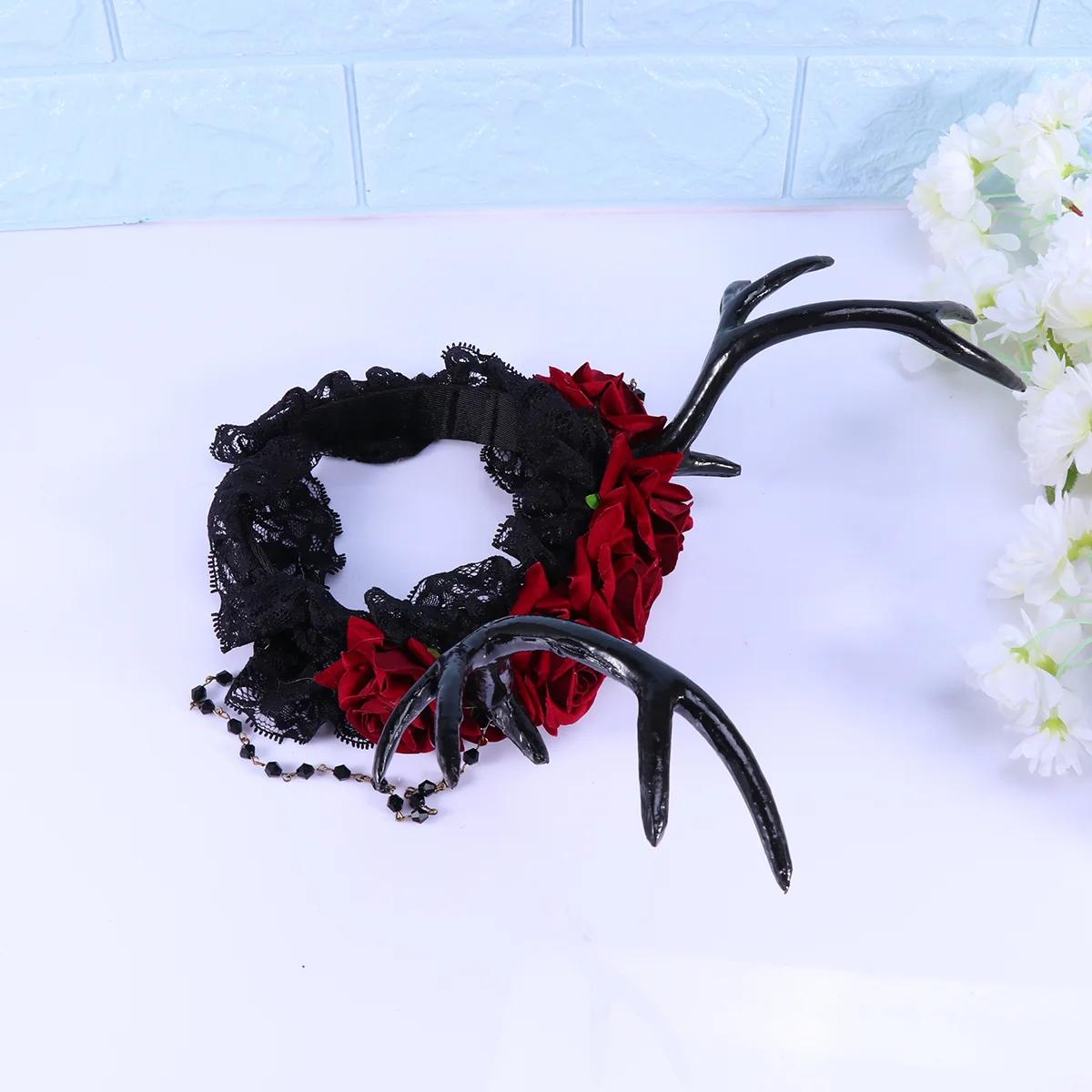 Creative Halloween Headbands Glitter Antlers Hair Bands Accessories Floral Hairband Xmas Headband Gift