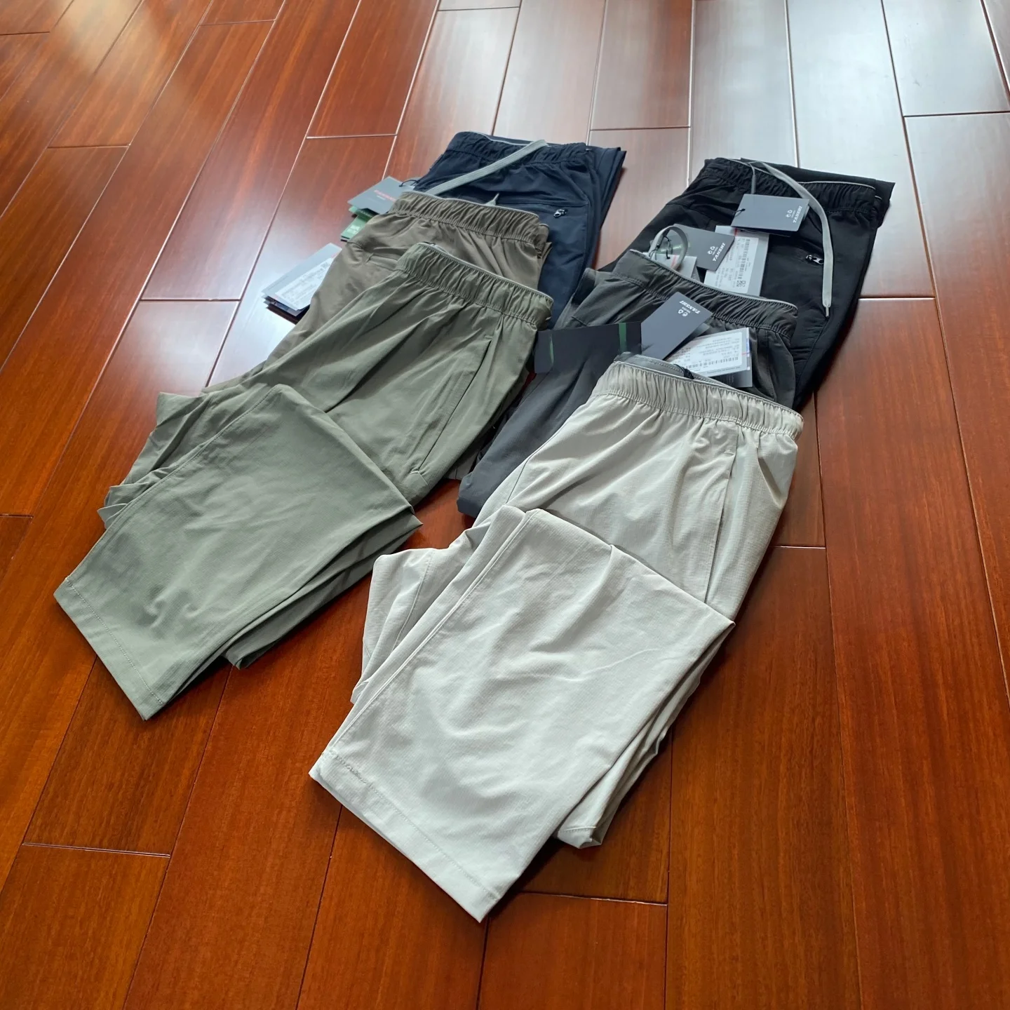 

Outdoor Lightweight Thin Casual Pants Men's Summer Quick Dry Elastic 3D Trimmed Waterproof BDU Straight Leg Pants