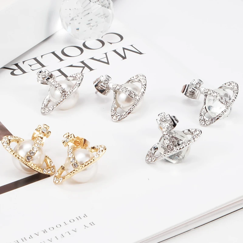 

Серьги-гвоздики S925 из стерлингового серебра, классические винтажные, в форме полумесяца Сатурна, для женщин, гламурные