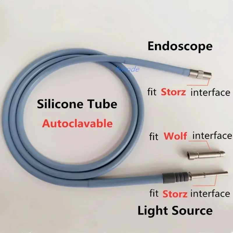 Medical Surgical Φ4X1800mm 2000m 2500mm 3000mm Endoscope Microscope Cold Light Source Optical Fiber Cable Autoclavable