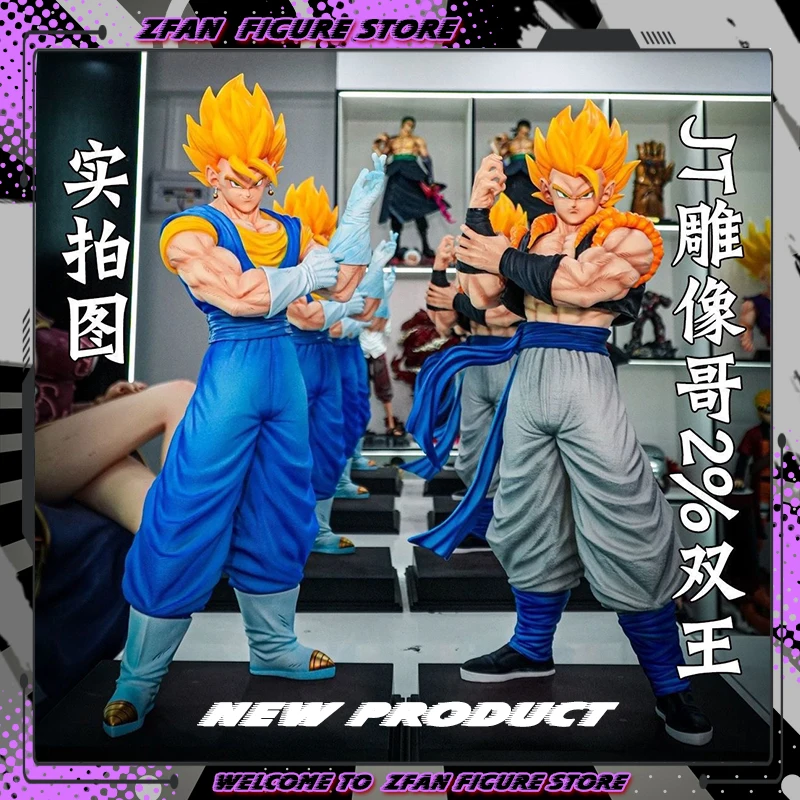

NEW JT Statue 2% Dragon Ball Anime Figure Gogeta Vegito 56cm High Quality Version Figurine Pvc Statue Collection Model Toys Gift