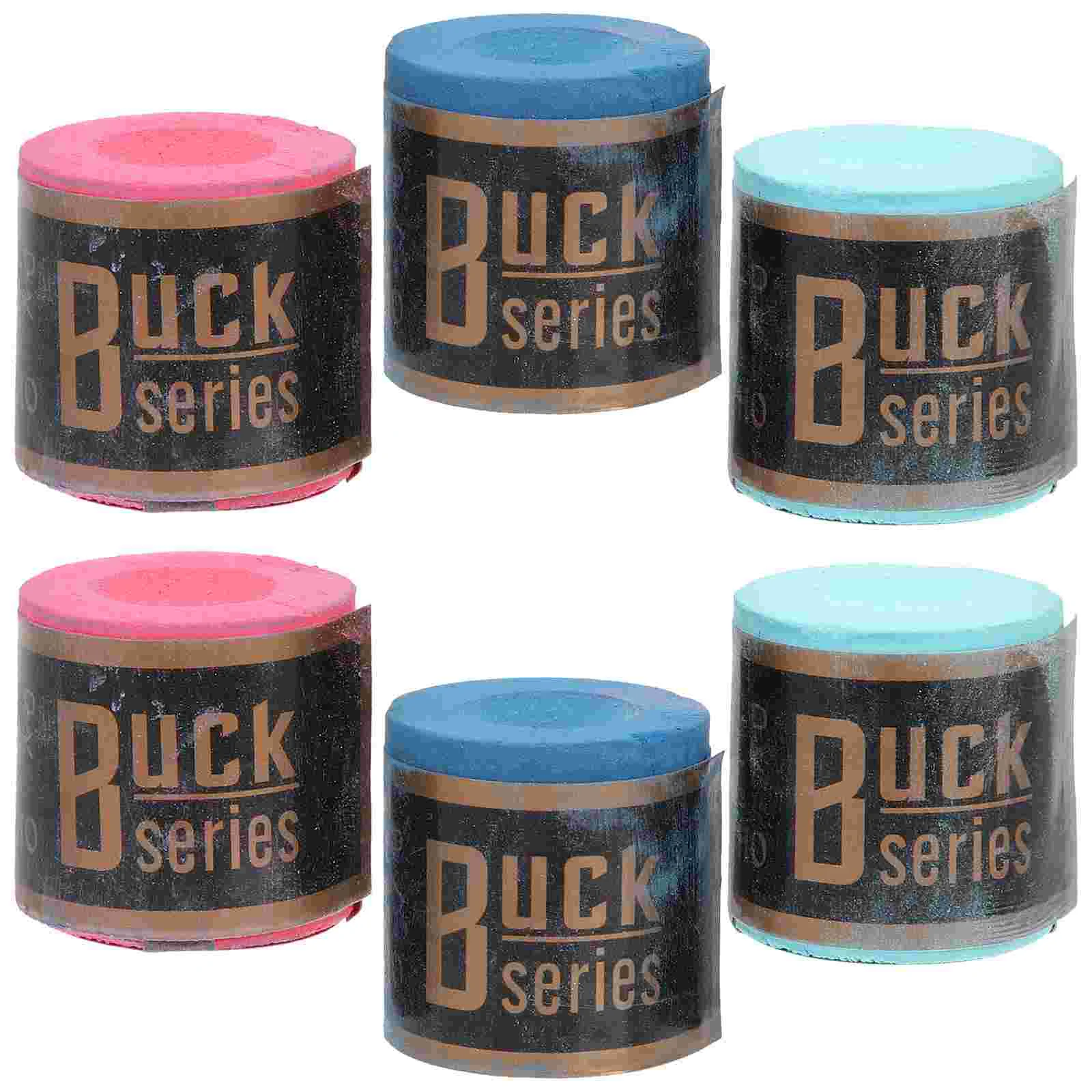 

6pcs Professional Pool Cue Chalk Billiards Accessories Portable Wear Resistant Smooth Precision Control Non Clumping