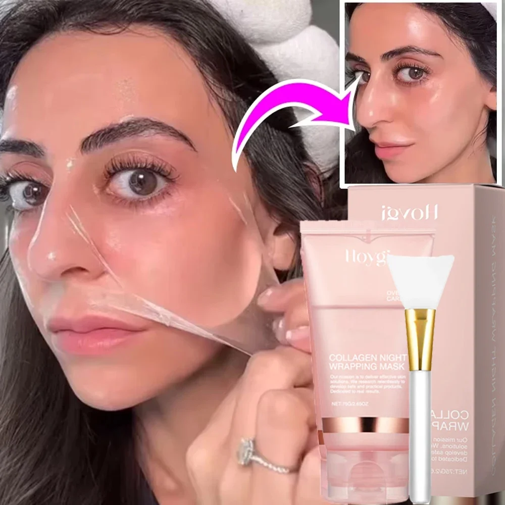 

Collagen Peel Off Mask Deeply Hydrating Moisturizing Night Wrapping Mask Elasticity Firming Skin Rejuvenation Peel Facial Mask