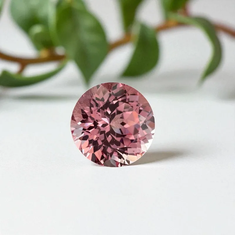 Lab Grown Sapphire Round Cut Sunrise Pink Loose Gemstone Selectable Certificate Pass Daimond Tester For Jewelry Making