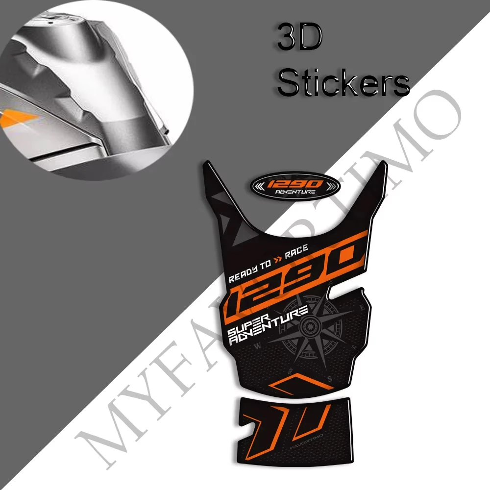 For 1290 Super Adventure S R 2022- 3D Gel Epoxy Resin Sticker Tank Pad Protection Sticker Waterproof Anti-slip Protection Decal