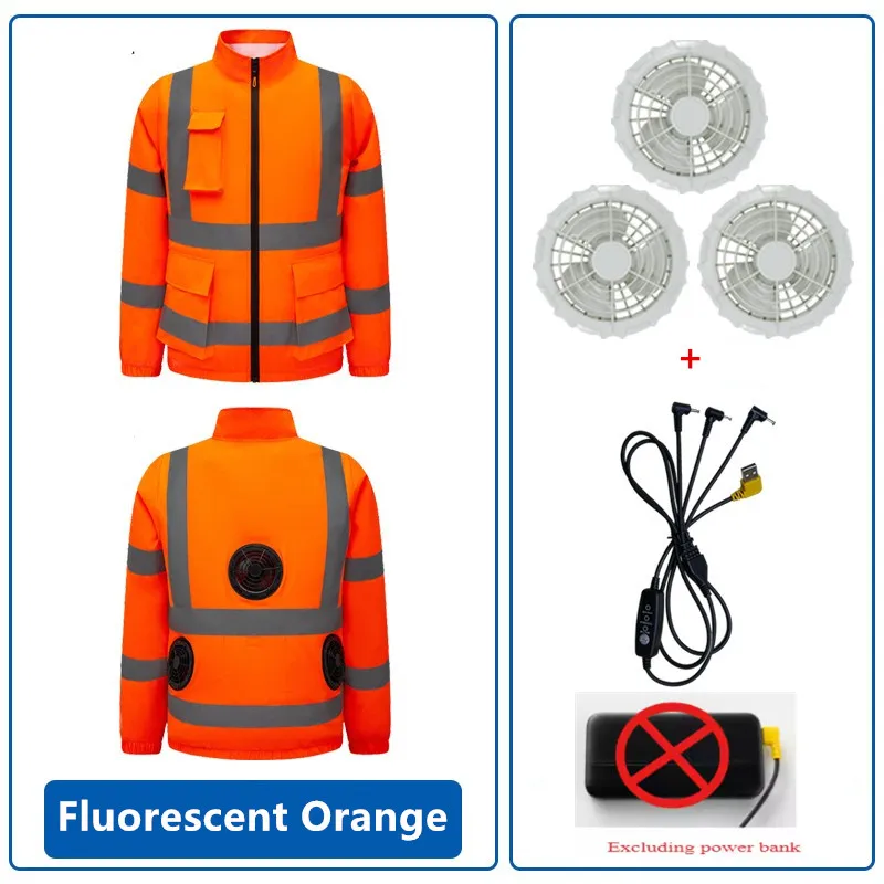 New Summer Cooling Construction Site Outdoor Work Jacket Heatstroke Prevention With Fan Air Conditioning Coat Loose And Casual